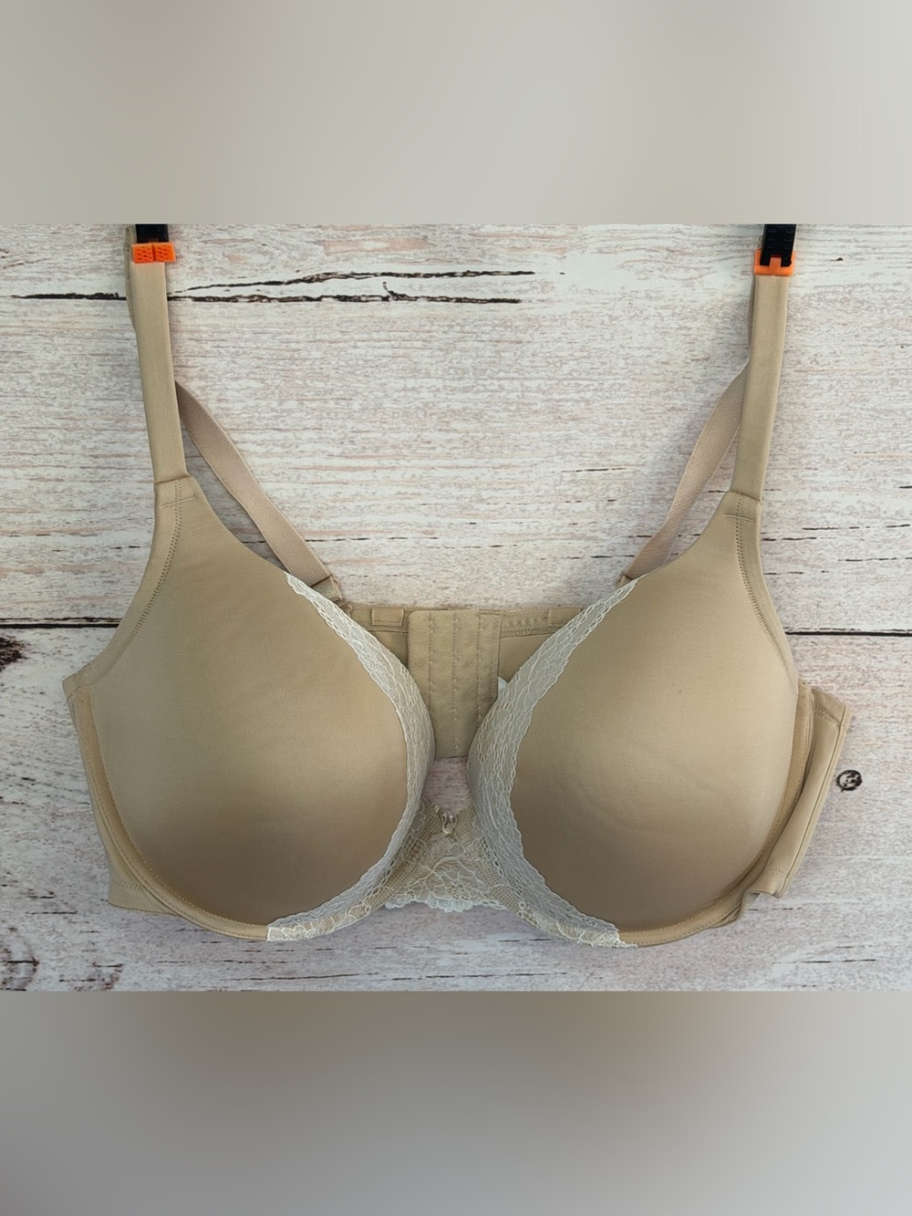 Cacique Nude Lace-Accent Smooth T-Shirt Bra